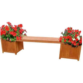 MuCoLa 2in1 Gartenbank 180 x 40 x 40 cm Braun