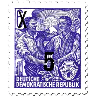 Briefmarken Fünfjahresplan mit neuem Wertaufdruck, Michel-Nr. 435-442, postfrisch