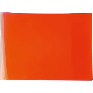 Herma Heftumschlag PLUS quer transparent rot Kunststoff DIN A5 quer