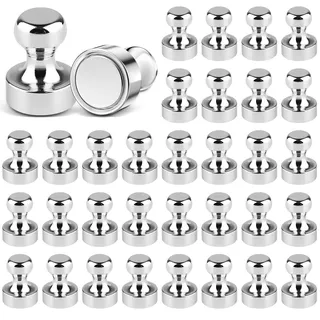 AiQInu 34 Stück Magnete Stark Klein, Neodym Magnet Extra Stark, Magnete für Magnettafel, Magnet Kühlschrank, Kegelmagnete Stark