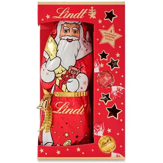 Lindt Schokolade Weihnachtsmann mit Lindor Kugeln | 197g | Gemischte Box | Geschenk zu Weihnachten | Weihnachtsschokolade