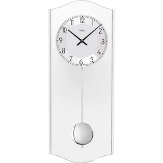 AMS Pendeluhr modern Aluminium-Zifferring - AMS Modell: 7478