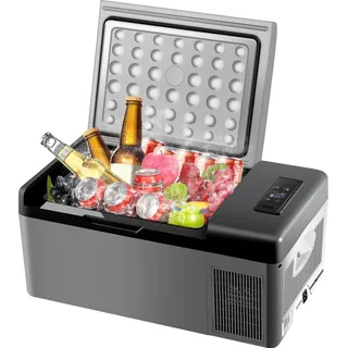 Vevor Tragbare Gefrierbox Minikühlschrank Elektrische Kühlbox, Auto Kühlbox 15 L 98 x 320 x 260 mm Kühlbox Elektrisch 20 °C ~ 10 °C Kompressor Kühlbox, Auto, Lkw, Boot, Reisemobil, Camping