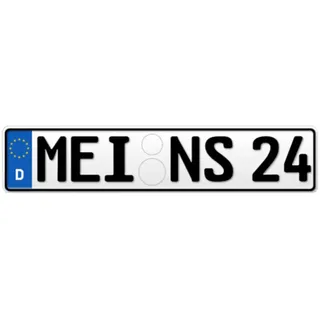 DirektSchild Kennzeichen KFZ Nummernschild 520x110 mm – DIN-Zertifiziertes Aluminiumschild für Auto & Fahrradträger, individuelles KFZ-Kennzeichen, wetterfest & langlebig, für Autozulassung (1 Stück)