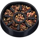 Anti Schling Napf Hund, Kunststoff, rutschfest, großer Futternapf für langsames Fressen, 900 ml, schwarz, 1 Stück (1er Pack)