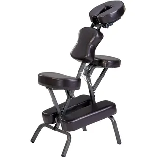 MASTER MASSAGE EQUIPMENT Master Massage Bedford Massagestuhl tragbar und leicht mit komfortabler Tragetasche einfach klappbar Braun