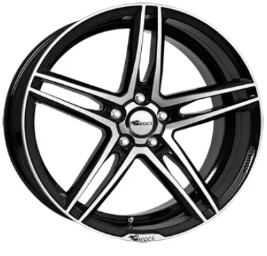 Brock B33 Black Gloss Fully Polished 8.5x19 ET 45 5/114.3 Alufelge Schwarz