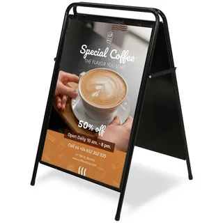 Showdown Displays Showdown Kundenstopper Elegant A1 sw
