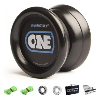Yoyo - One von Yoyofactory (inkl. 2. Lager) Yo-Yo für Beginner + Fortgeschrittene / Farbe Schwarz.
