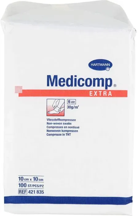 MEDICOMP extra Vlieskomp.unsteril 10x10 cm 100 St.