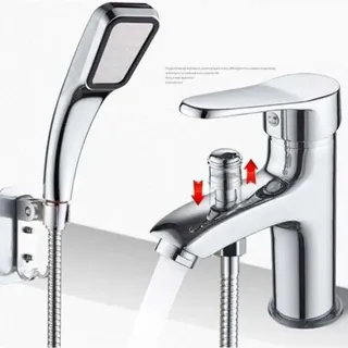 Duscharmatur – Einloch-duscharmatur Mit Warm- Und Kaltwasseranschluss – Legierung – Waschtischarmatur Mit Warm- Und Kaltwasseranschluss Und Brause