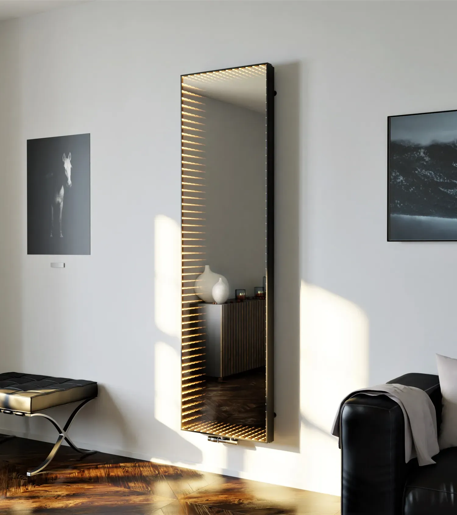 XIMAX Paneelheizkörper LED Infinity 1800x500x84 mm mit Mittenanschluss