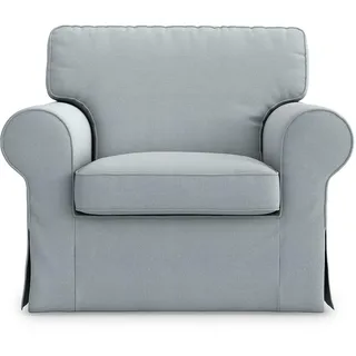 MASTERS OF COVERS Ersatzbezug für IKEA Ektorp Sessel, Ektorp Sesselbezug Sesselbezug, Sesselbezüge, 104 x 88 x 88 cm (Rauchgrau)