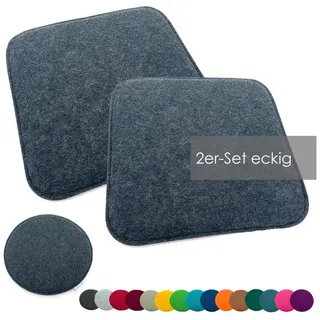 heimtexland Sitzkissen Filz 35 x 35 cm Grau