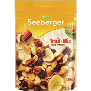 Seeberger Trail-Mix 12er Pack: Nuss-Frucht-Mischung aus gerösteten & gesalzenen Erdnüssen und Mandeln - kombiniert mit süßen Trockenfrüchten - salzig-fruchtiger Geschmack (12 x 150 g)
