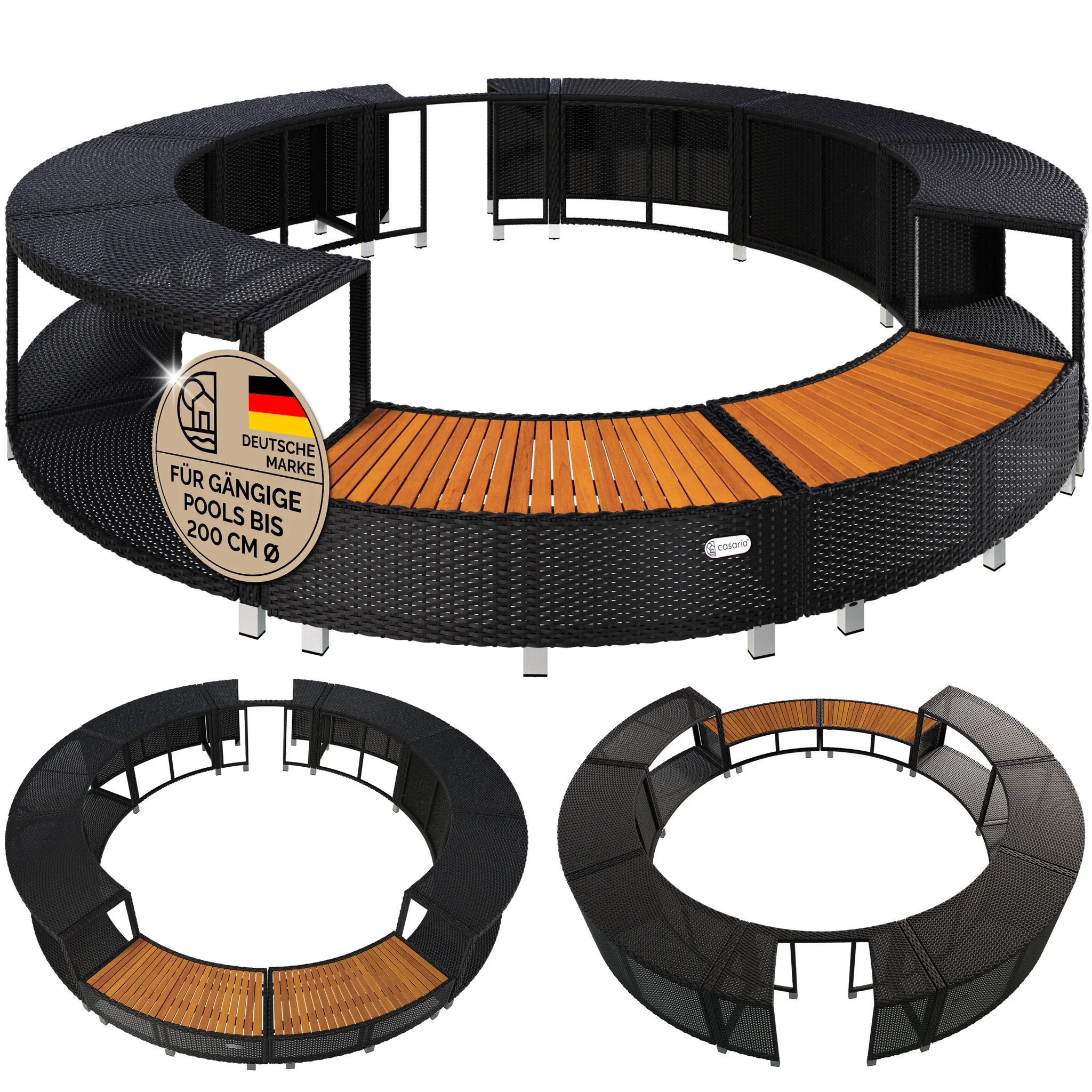 Polyrattan Pool Rahmen für LAY-Z-SPA