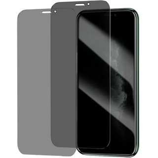 TQPUWT Anti-Spähen Gehärtetes Glas Folie, 2 Stück Anti-Spy Panzer Schutz Glas Folie Schutzfolie, Sichtschutz für iPhone 12 6,1, 12 Pro Sichtschutz 3D Schutzglas, Sichtschutz Full Screen