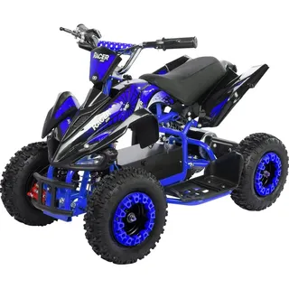ACTIONBIKES MOTORS Kinder Racer 1000 Watt Pocket Kinderquad Pocketbike ATV (Schwarz/Blau)