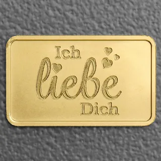 Goldbarren 2,5g Gravur "Ich Liebe Dich"