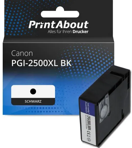 Druckerpatrone kompatibel mit Canon PGI-2500XL BK  - Schwarz - Hohe Kapazität