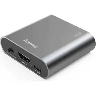 Hama AE90, HDMITM zu Audio, Toslink, 3,5-mm-Klinke, Silber