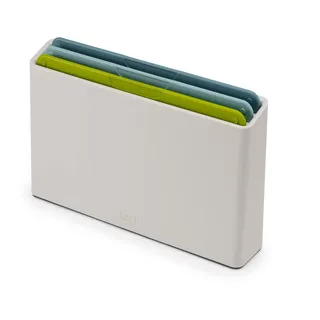 Joseph Joseph Duo 3-teiliges, Schneidebrett-Set mit schlankem Etui für eine organisierte Aufbewahrung, Opal