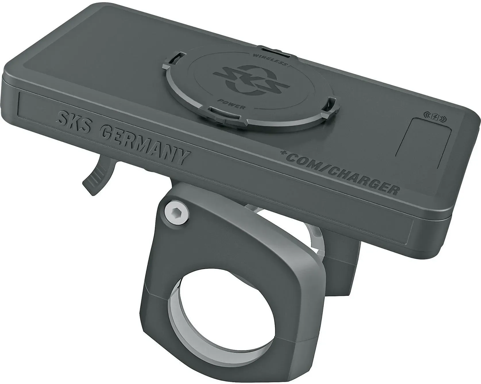 SKS Smartphone Halter Compit+/Power inkl. +Com/Charger schwarz, Smartphone Halterung, Schwarz