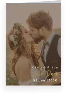 Dankeskarte Hochzeit: Unvergesslich mit Fotos