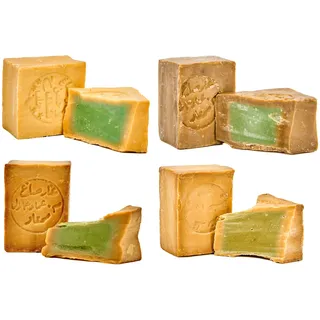 Carenesse Original Aleppo Seife vier Seifen mit Lorbeeröl 4x200 g