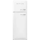SMEG FAB30LWH5 - Freistehender Kühl-Gefrierkombi mit Anschlag Links, 5 Jahre Garantie, Designlinie 50's Style, Weiss, BxTxH: ca. 60 x 77 x 172 cm