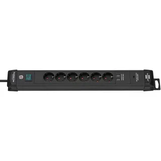 6-fach 3 m schwarz