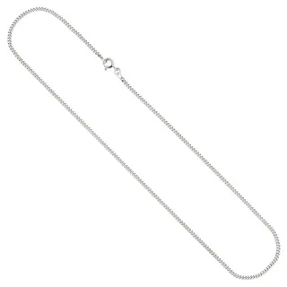 Schmuck Krone Goldkette Panzerkette, 1.9mm, 333 Weißgold, 45cm, Gold 333 silberfarben