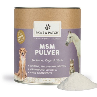 Paws & Patch MSM Pulver für Hunde, Katzen und Pferde 400 g