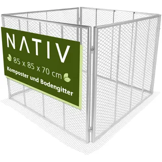 Lemodo Komposter 448 L, Metallkomposter mit Bodengitter, Drahtkomposter, Kompostierer