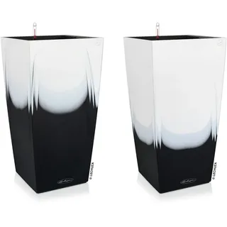 LECHUZA LECHUZA® Pflanzgefäße CUBICO Color 30 Cambio Black & White seidenmatt All-in-One
