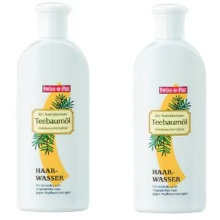 Swiss-o-Par Teebaumöl Haarwasser 500ml (2 x 250ml), gegen Kopfreizungen, Schuppen und fettiges Haar