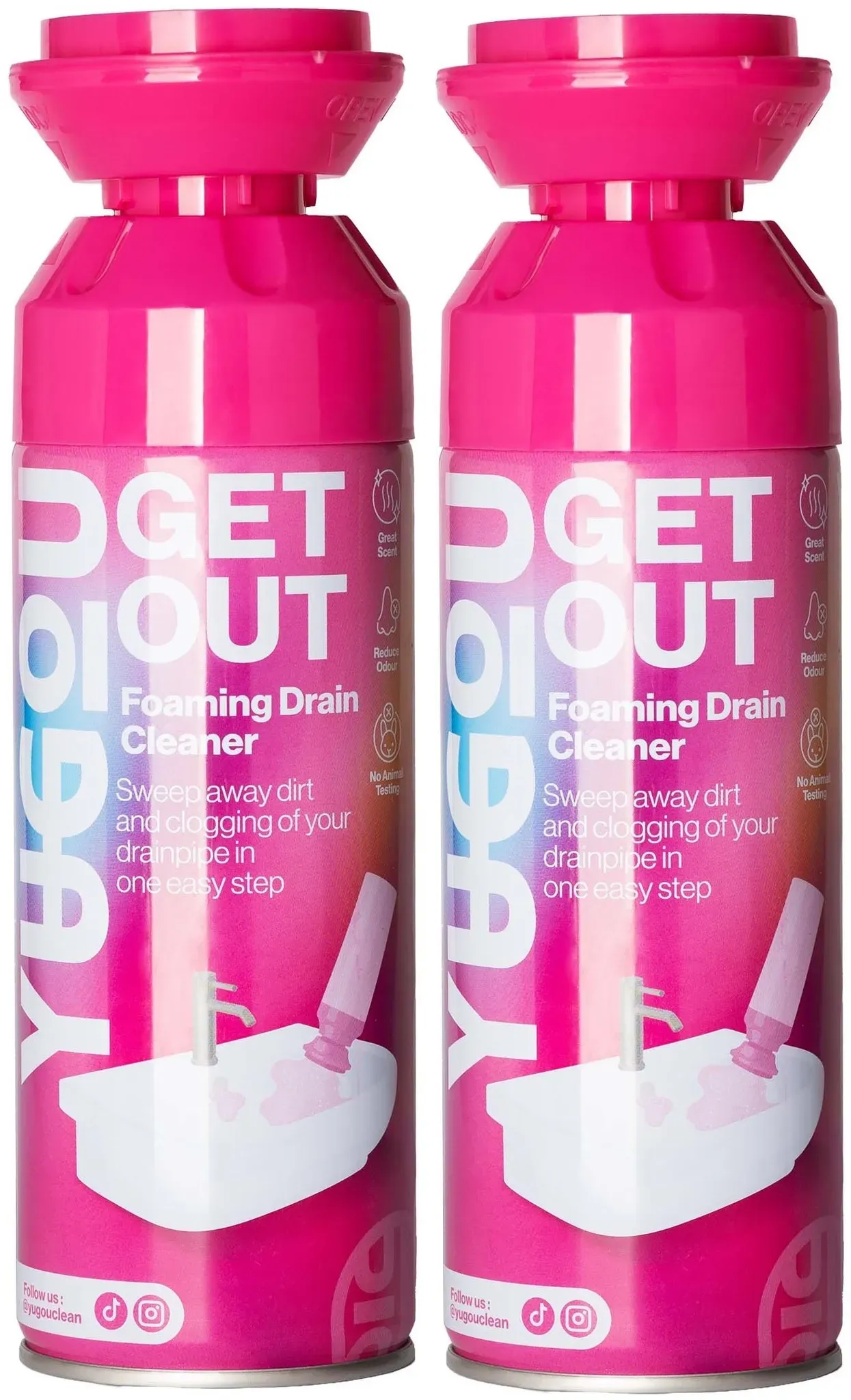 YUGOU Get Out Foam Drain Cleaner Duo