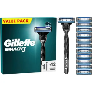 Gillette Mach3 Rasierklingen + 12 Rasierklingen Für Männer