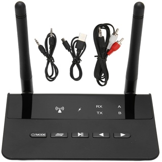 Bluetooth Receiver Transmitter mit AUX/Schnittstelle, Gleichzeitiges Koppeln von 2 Geräten, AptX Low Latency, 230 Fuß, für TV/Auto/Lautsprecher/Kopfhörer/Heimstereoanlage/PC.