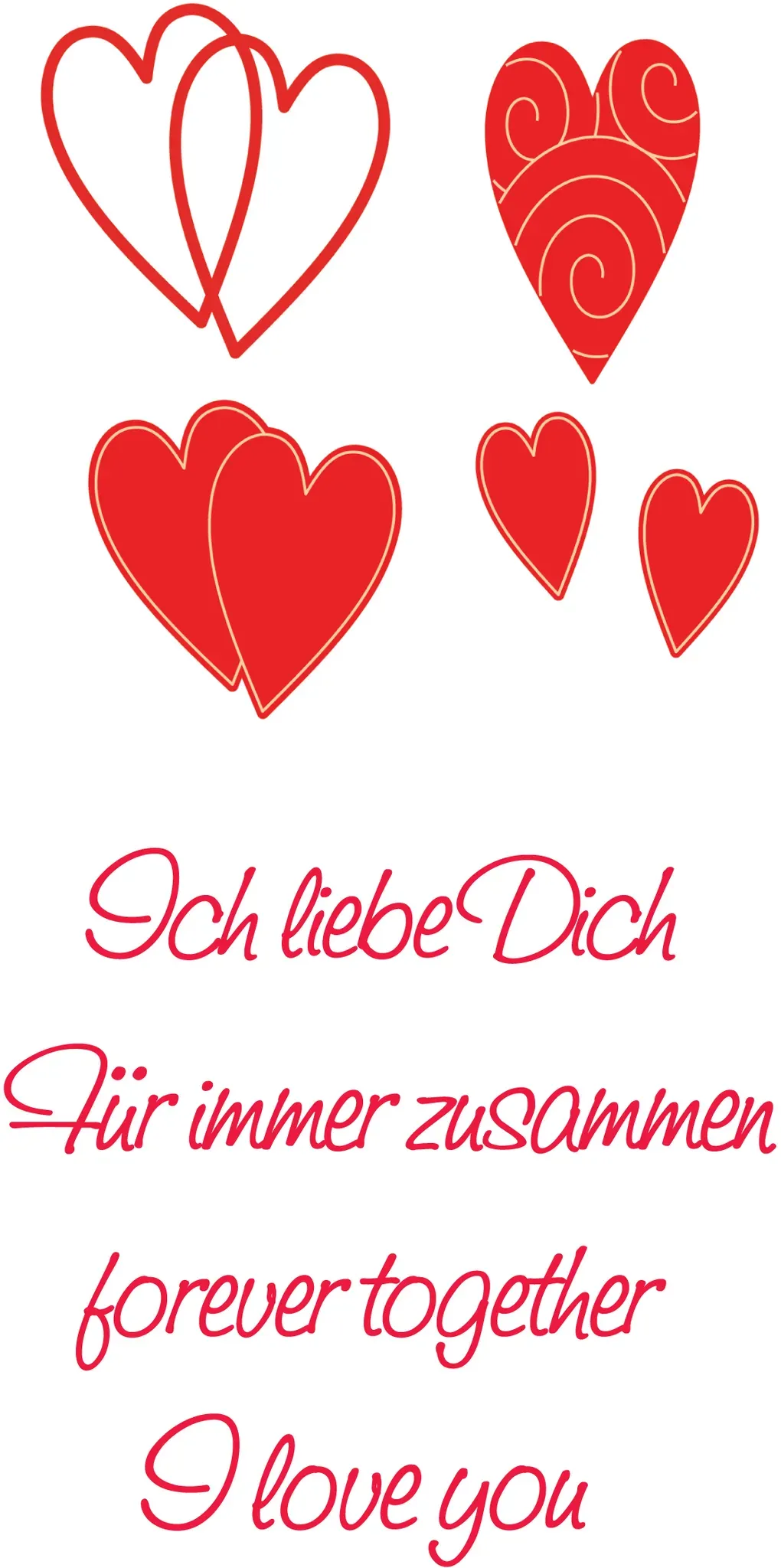 Ich liebe Dich Multitransferfolie