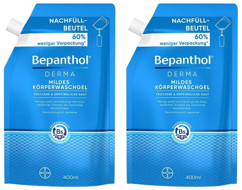 Bepanthol Derma Mildes Körperwaschgel Nachfüllbeutel