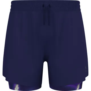 Odlo Herren Zeroweight 5 Inch Print 2-in-1 Shorts (Größe L, blau)