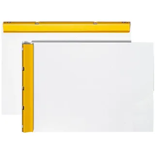 Hansa Klemmbrett 1200100 DIN A4 Aluminium grauweiß/gelb