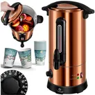 KESSER® Glühweinkessel 10L Edelstahl Inkl. 10x Becher Glühweinkocher mit Thermostat Glühweinautomat Heißgetränkeautomat Wasserkocher Heißwasserspender Einkochautomat Füllstandanzeige Zapfhahn