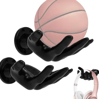 SOCLING Ballhalter Hand Ultra Sicher Stabil,wandhalterung Seifenhalter,wandregal Für Bälle,wandhalterung Fussball,Wall Mounted Football Display Stand,4 Stück Wandhalterung Ball Rack