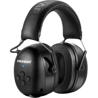 PROHEAR 037 Gehörschutz mit Bluetooth, BT 5.4-Technologie Kopfhörer mit Eingebautem Mikrofon und Lärmreduzierung für Mähen und Lärmintensive Freizeitaktivitäten, SNR 30dB, NRR25dB - Schwarz