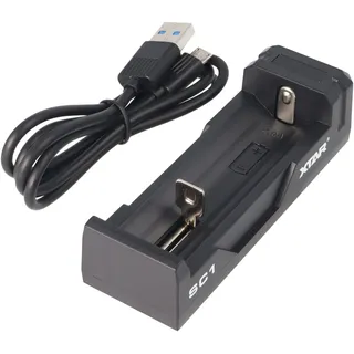 XTAR Schnell-Ladegerät für Li-ion Akku 3,6 - 3,7 Volt, lädt auch geschützte 20700, 21700 mit Überlängen bis 75mm