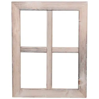 UNUS Holzfenster Dekoration Altholz in Weiß | Gr.: onesize