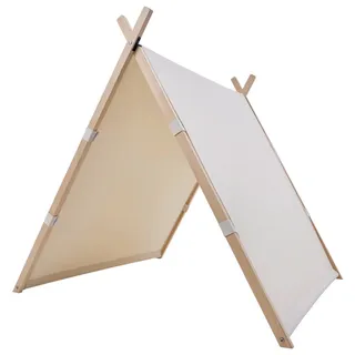 AMBIA GARDEN Sunny Spielzelt Creme, Holz, Textil, Fichte, 123x107x106 cm, CE, FSC 100%, EN 71, Spielzeug, Kinderzelte