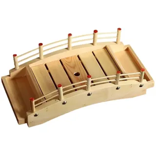 kowaku Hölzernes Sushi-Brücken-Tablett, Servierplatte, handgefertigt, kreatives Geschirr, Lebensmittelteller, Werkzeug für Restaurant, Vorspeise, japanische